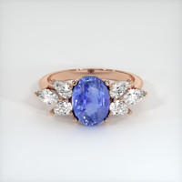 3.09 Ct. Sapphire Ring, 14K Rose Gold 1