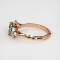 1.17 Ct. Green Sapphire Ring, 14K Rose Gold 4