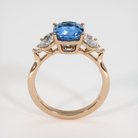 2.68 Ct. Greenish Blue Sapphire Ring, 18K Rose Gold 3