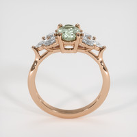 1.17 Ct. Green Sapphire Ring, 18K Rose Gold 3