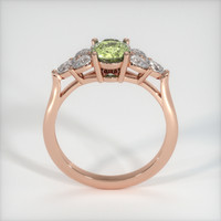 1.11 Ct. Yellowish Green Sapphire Ring, 18K Rose Gold 3