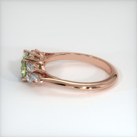 1.11 Ct. Yellowish Green Sapphire Ring, 18K Rose Gold 4