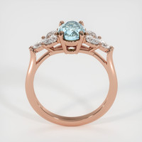 1.79 Ct. Bluish Green Sapphire Ring, 18K Rose Gold 3