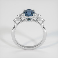 1.18 Ct. Greenish Blue Sapphire Ring, 10K White Gold 3