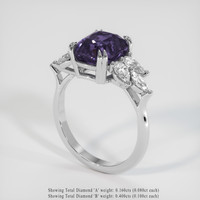 2.55 Ct. Purple Spinel Ring, 10K White Gold 2
