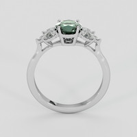 1.28 Ct. Bluish Green Sapphire Ring, 10K White Gold 3