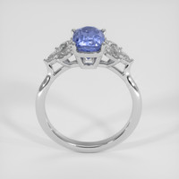 3.00 Ct. Blue Sapphire Ring, 14K White Gold 3