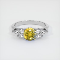 0.92 Ct. Bi Color Sapphire Ring, 14K White Gold 1