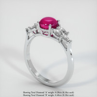 1.69 Ct. Ruby Ring, 14K White Gold 2