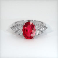 Ruby Ring 2.04 Ct. 14K White Gold Preview