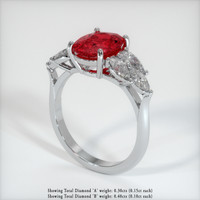 Ruby Ring 2.04 Ct. 14K White Gold Preview