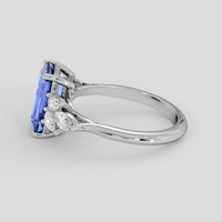3.04 Ct. Blue Sapphire Ring, 14K White Gold 4