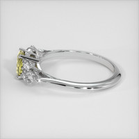0.41 Ct. Greenish Yellow Sapphire Ring, 14K White Gold 4