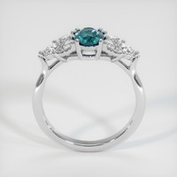 0.71 Ct. Greenish Blue Sapphire Ring, 14K White Gold 3