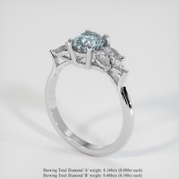 1.32 Ct. Sapphire Ring, 14K White Gold 2