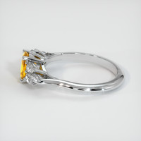 1.10 Ct. Orange Sapphire Ring, 14K White Gold 4