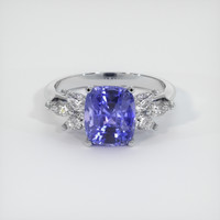 3.00 Ct. Sapphire Ring, 18K White Gold 1