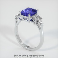3.00 Ct. Color Change Sapphire Ring, 18K White Gold 2