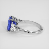 3.62 Ct. Blue Sapphire Ring, 18K White Gold 4