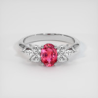 1.02 Ct. Sapphire Ring, 18K White Gold 1