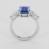 3.04 Ct. Blue Sapphire Ring, 18K White Gold 3