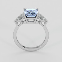 3.99 Ct. Blue Sapphire Ring, 18K White Gold 3