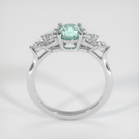 0.96 Ct. Bluish Green Sapphire Ring, 18K White Gold 3