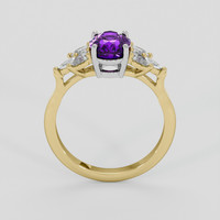 1.97 Ct. Pinkish Purple Sapphire Ring, 14K White & Yellow 3