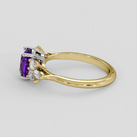 1.97 Ct. Pinkish Purple Sapphire Ring, 18K White & Yellow 4