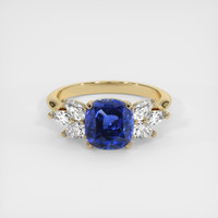2.04 Ct. Blue Sapphire Ring, 14K Yellow Gold 1