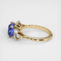 2.04 Ct. Blue Sapphire Ring, 14K Yellow Gold 4