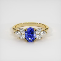 1.76 Ct. Blue Sapphire Ring, 14K Yellow Gold 1