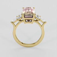 5.06 Ct. Bi Color Tourmaline Ring, 14K Yellow Gold 3