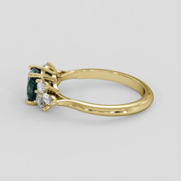 1.55 Ct. Bluish Green Sapphire Ring, 14K Yellow Gold 4