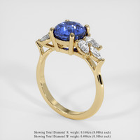 2.03 Ct. Sapphire Ring, 14K Yellow Gold 2