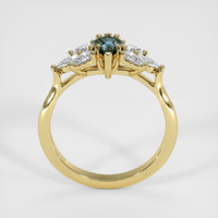 0.42 Ct. Bluish Green Sapphire Ring, 14K Yellow Gold 3