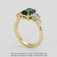 2.02 Ct. Green Sapphire Ring, 14K Yellow Gold 2