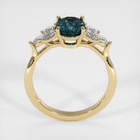 2.36 Ct. Greenish Blue Sapphire Ring, 14K Yellow Gold 3