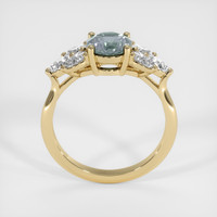 1.15 Ct. Greenish Blue Sapphire Ring, 14K Yellow Gold 3
