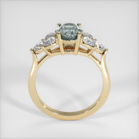 1.02 Ct. Bluish Green Sapphire Ring, 14K Yellow Gold 3