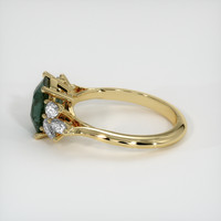 2.05 Ct. Bluish Green Sapphire Ring, 14K Yellow Gold 4