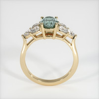 1.06 Ct. Greyish Blue Sapphire Ring, 14K Yellow Gold 3