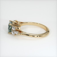 1.06 Ct. Greyish Blue Sapphire Ring, 14K Yellow Gold 4