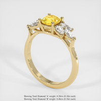 0.90 Ct. Yellow Sapphire Ring, 14K Yellow Gold 2