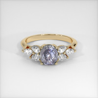 1.26 Ct. Bi Color Sapphire Ring, 18K Yellow Gold 1