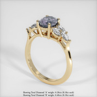 1.26 Ct. Bi Color Sapphire Ring, 18K Yellow Gold 2