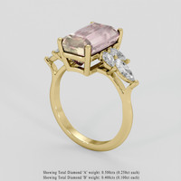 5.06 Ct. Bi Color Tourmaline Ring, 18K Yellow Gold 2