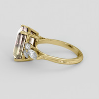 5.06 Ct. Bi Color Tourmaline Ring, 18K Yellow Gold 4