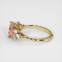 3.59 Ct. Padparadscha Sapphire Ring, 18K Yellow Gold 4