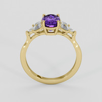 2.29 Ct. Purple Sapphire Ring, 18K Yellow Gold 3